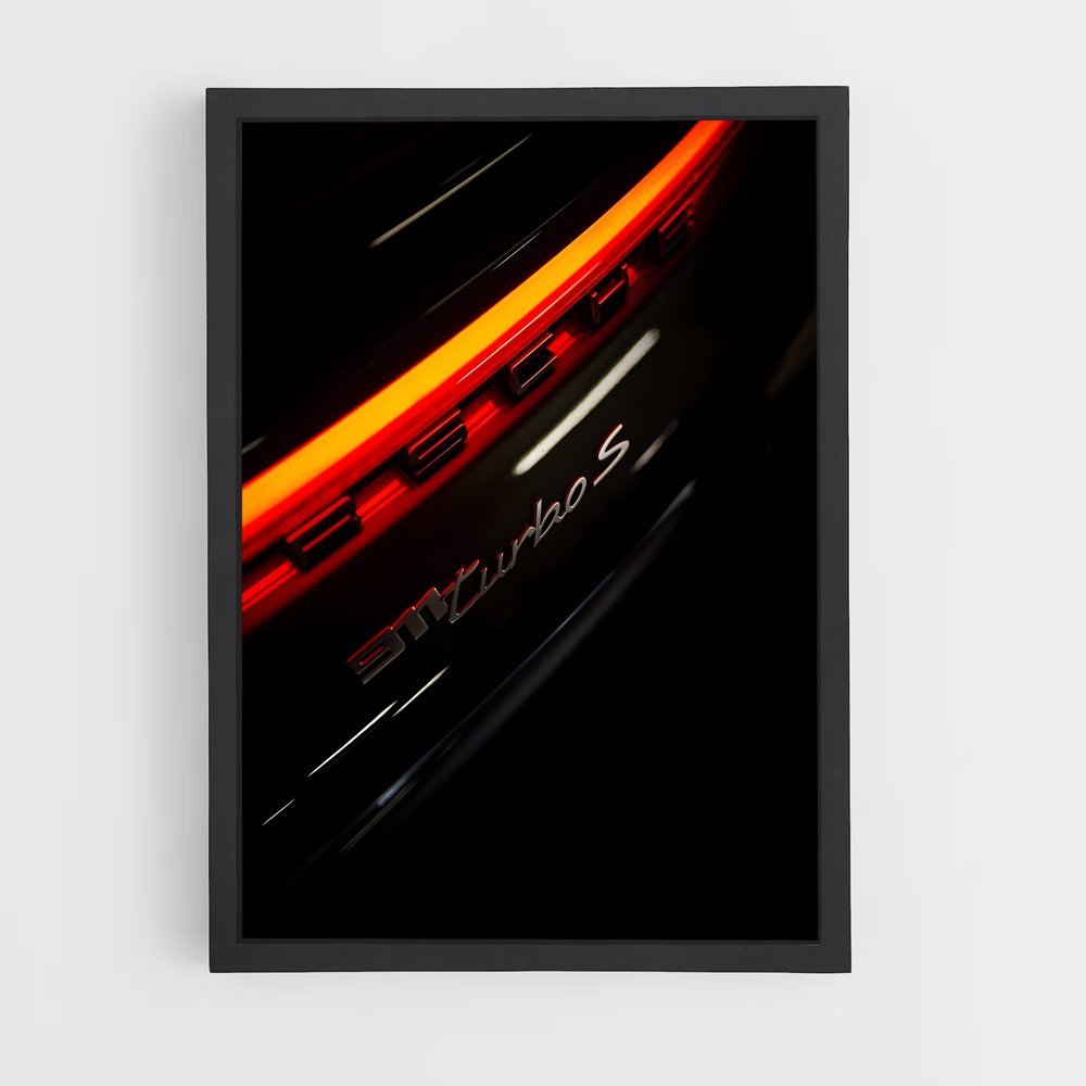 Poster Lumières de Turbo – affiche Porsche (vue 2)